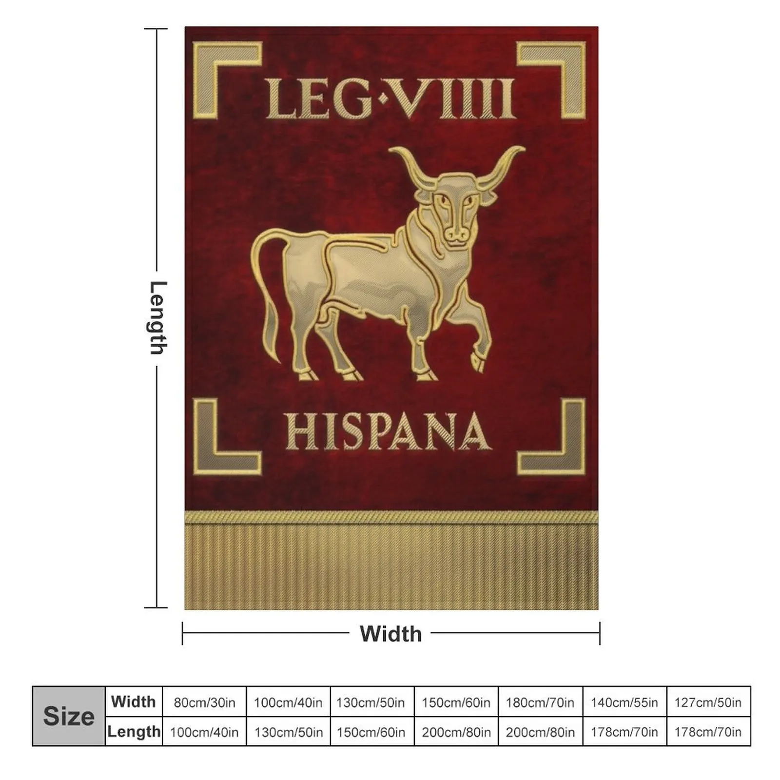 Standard of the Spanish 9th Legion - Vexillum of Legio IX Hispana Throw Blanket Loose Moving Blankets