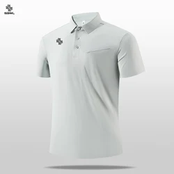 SBWL 남성용 야외 골프 하이 퀄리티, 승마 스포츠 코튼 폴로 셔츠, 패션 비즈니스 레저, 경량 럭셔리 폴로 반팔