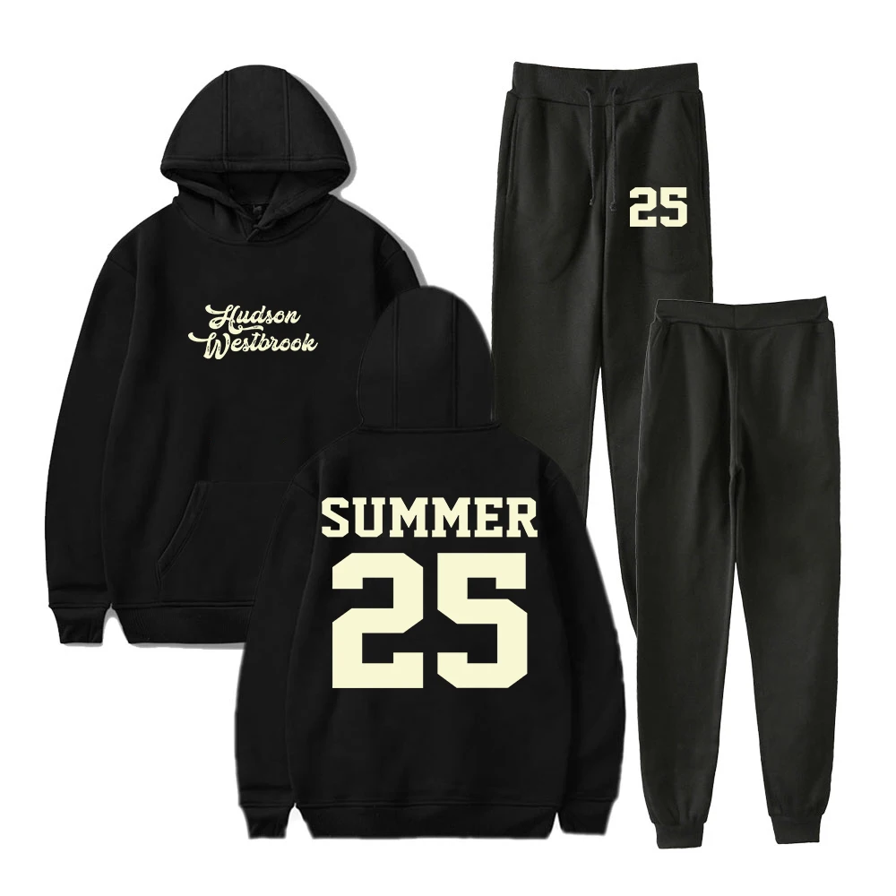 

Hudson Westbrook 2025 Summer Tour 25 Толстовка с логотипом Jogger Брюки Комплект из двух предметов Толстовки + спортивные штаны Женские и мужские комплекты одежды