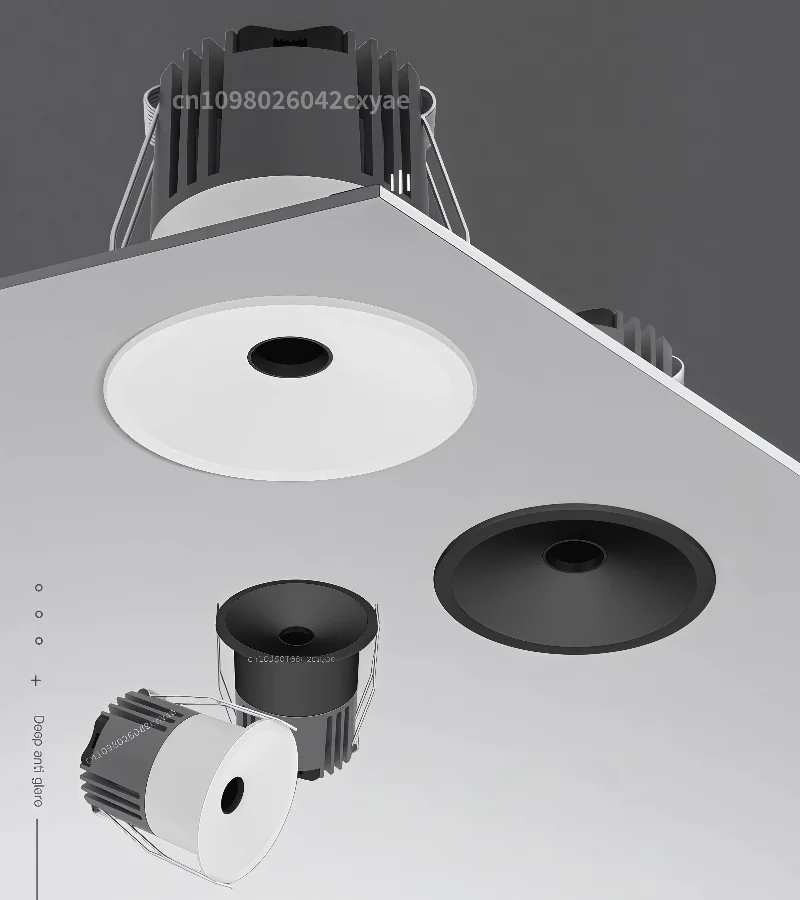 Mini Dimmable LED Downlight, COB Spotlight, Anti-Glare Small Hole Ceiling Light, AC110-220V, Indoor Lighting for Living Rooms