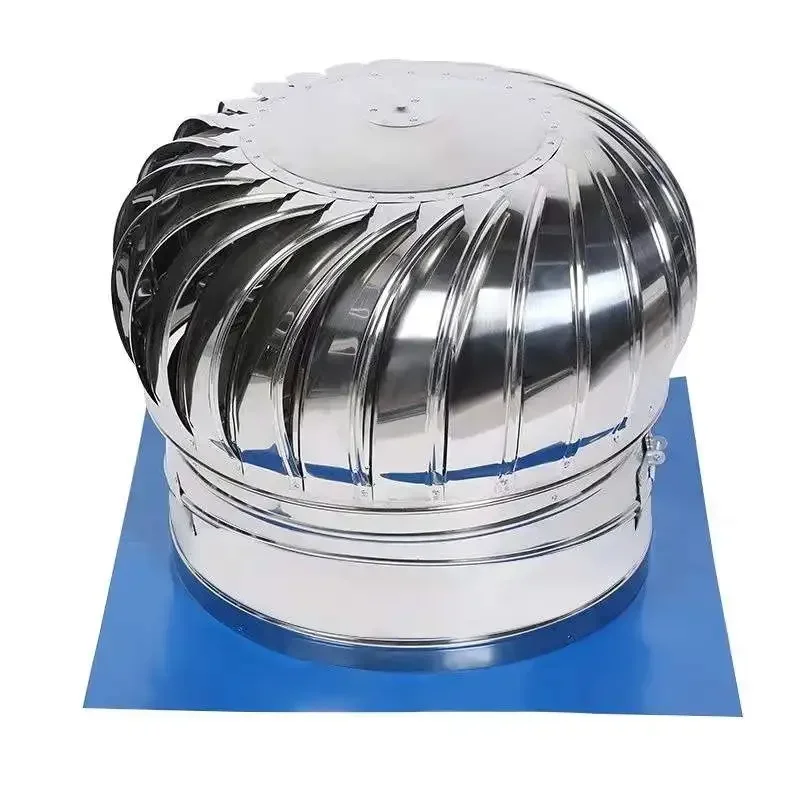 304 Ventilator Atap Baja Tahan Karat Turbin Angin Ventilasi Udara Ventilator Loteng 110Mm 150Mm 200Mm Kipas Ventilasi Atap Pipefit