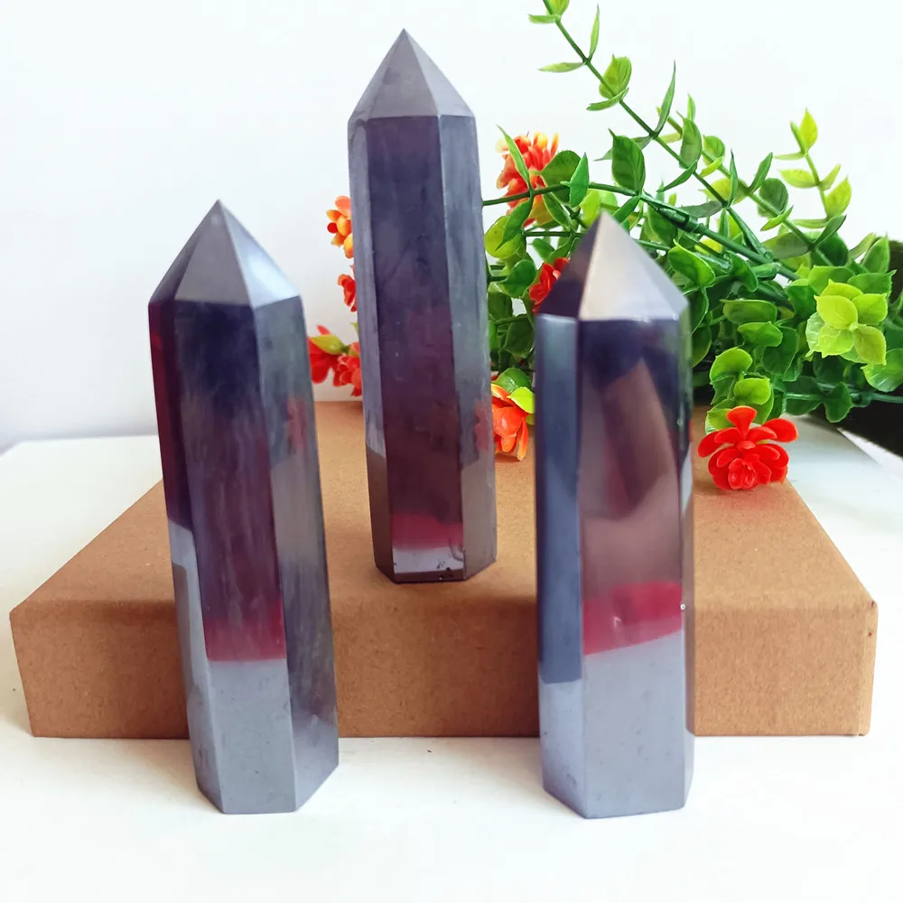 Natural Terahertz obelisk quartz crystal wand point Gem Reiki