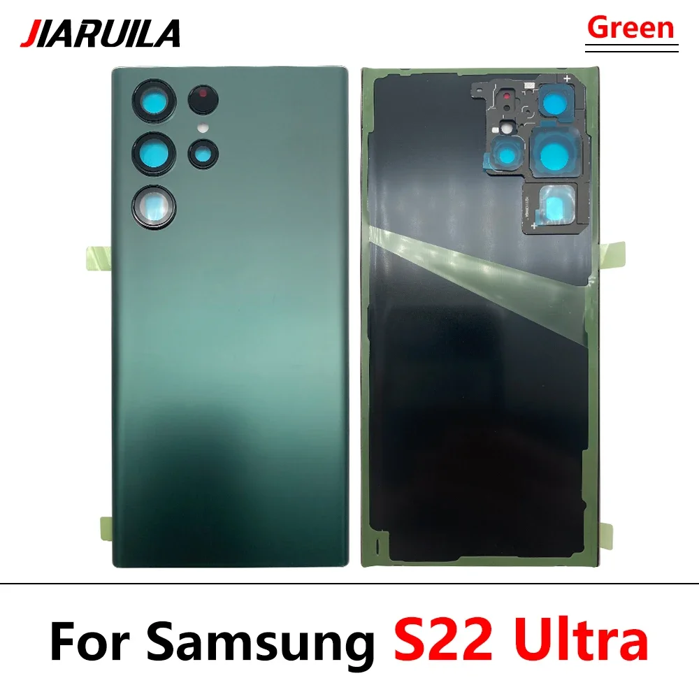 NEW Battery Back Cover Glass Rear Door Replacement Housing For Samsung S22 Ultra Rear Cover with Glue Adhesive