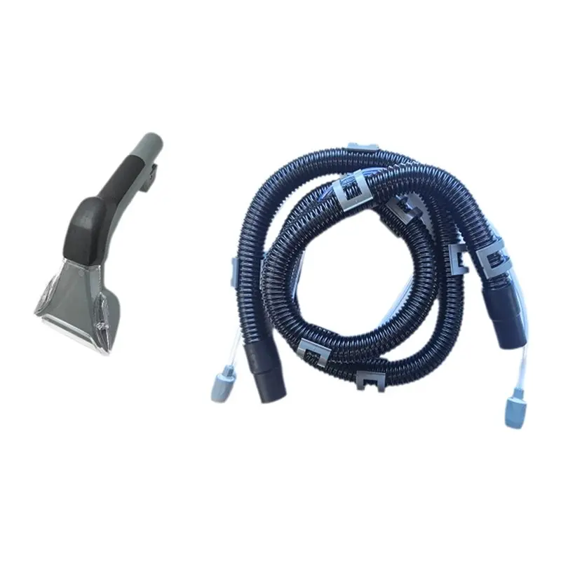 

Запасные части для моющих пылесосов Karcher Puzzi 8/1 и Puzzi 10/1 (модель 2025 года): сменный шланг, ручка-насадка для распыления и всасывания, соединитель ручки, экжектор.