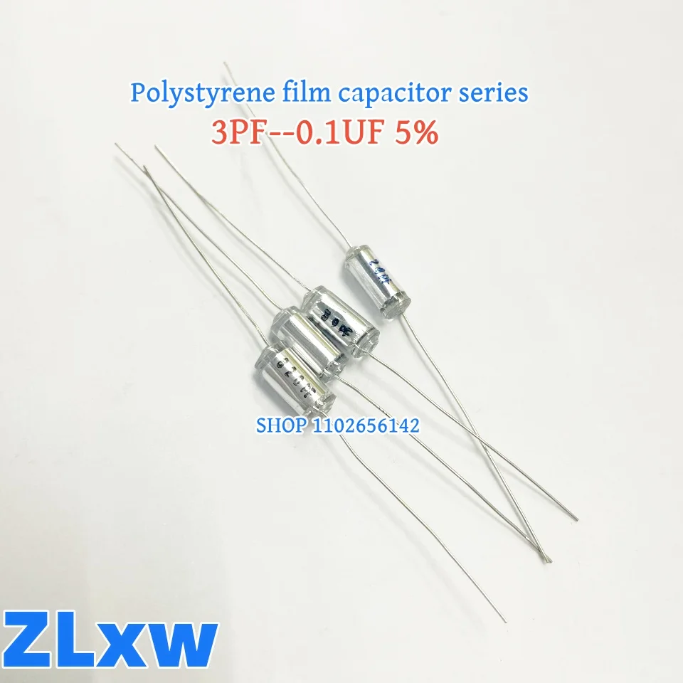 5pcs 3P-0.022UF Axial Polystyrene film capacitor CB10 15PF 24P 36P 39P 51P 47P 68PF 75P 82P 390P 910PF 4700P 100V 5% 222 0.015UF