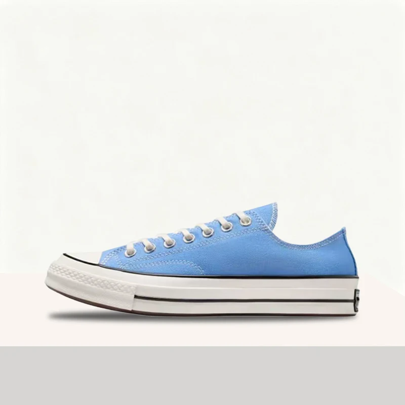 Converse Chuck 70 Unisex Blue Low-Top Canvas Sneakers – Comfortable Soft Stylish Versatile Sole & Everyday Fit A10530C