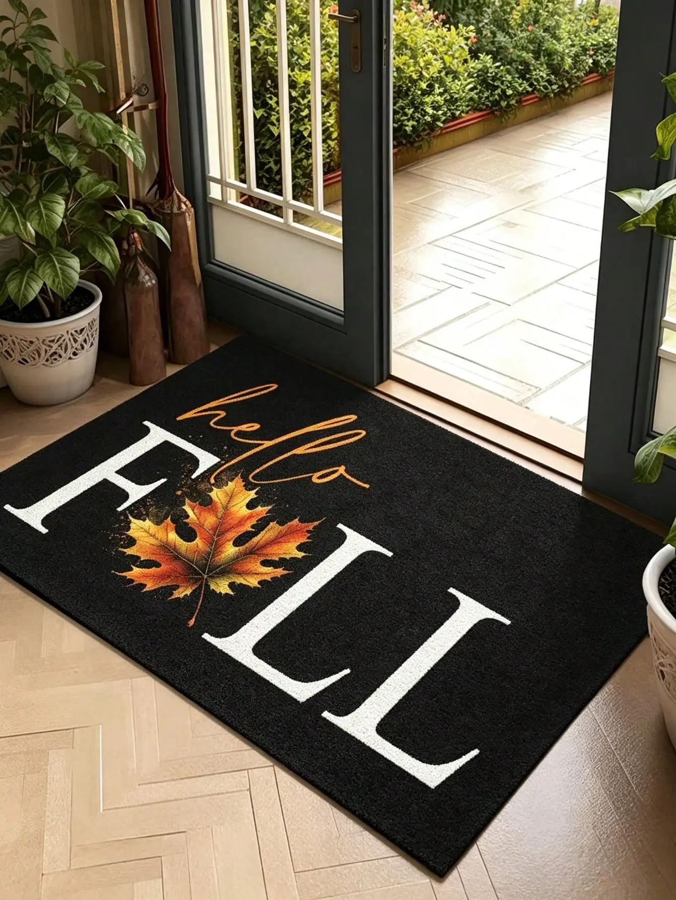 1pc Fall Decor For Home Doormat - Hello Autumn Floor Mat, Home Decor And Accessories ,Home Decor Living Room, Bedroom, Kitchen, Bathroom Decorative Floor Mat