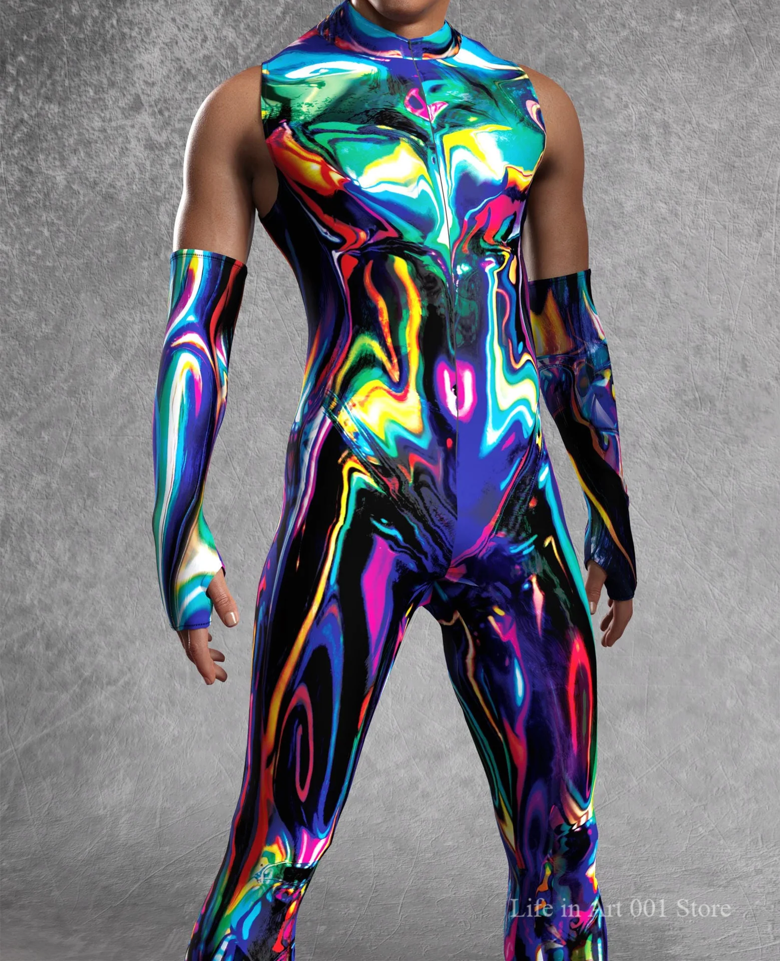 Men Colorful 3D Pri…