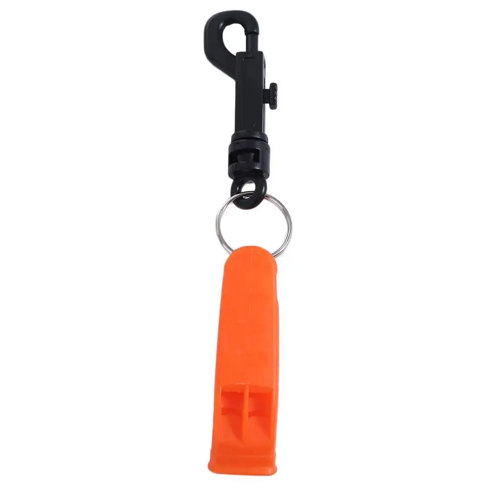 PP Plastic Outdoor Survival Whistle Double Pipe Dual Band Survival Rescue Whistle Orange Loud Outdoor Emergency Whistle