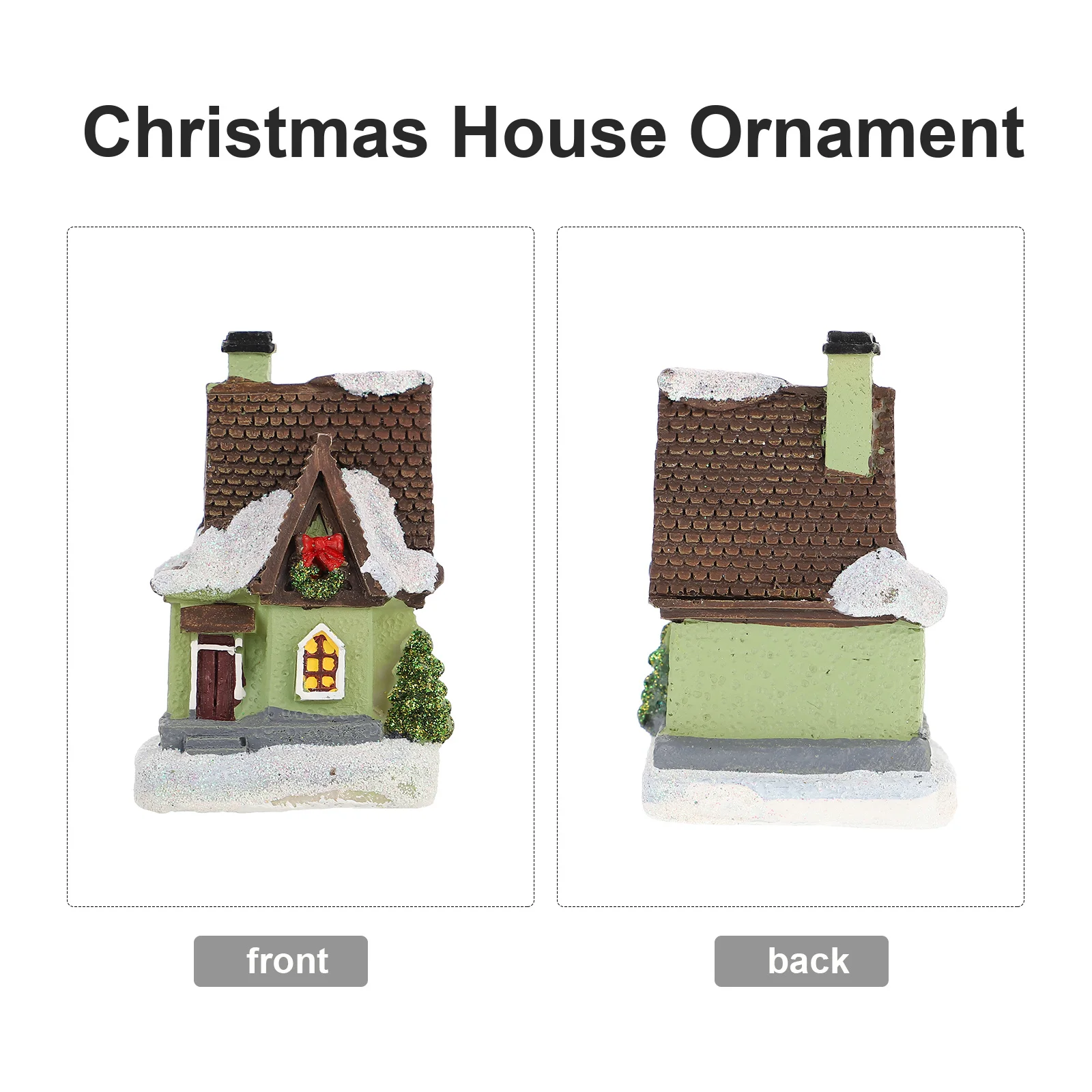 Weihnachts-Minihaus – betriebenes Harzhaus, Miniatur zum Ausmalen und Dekorieren für festliche Wärme
