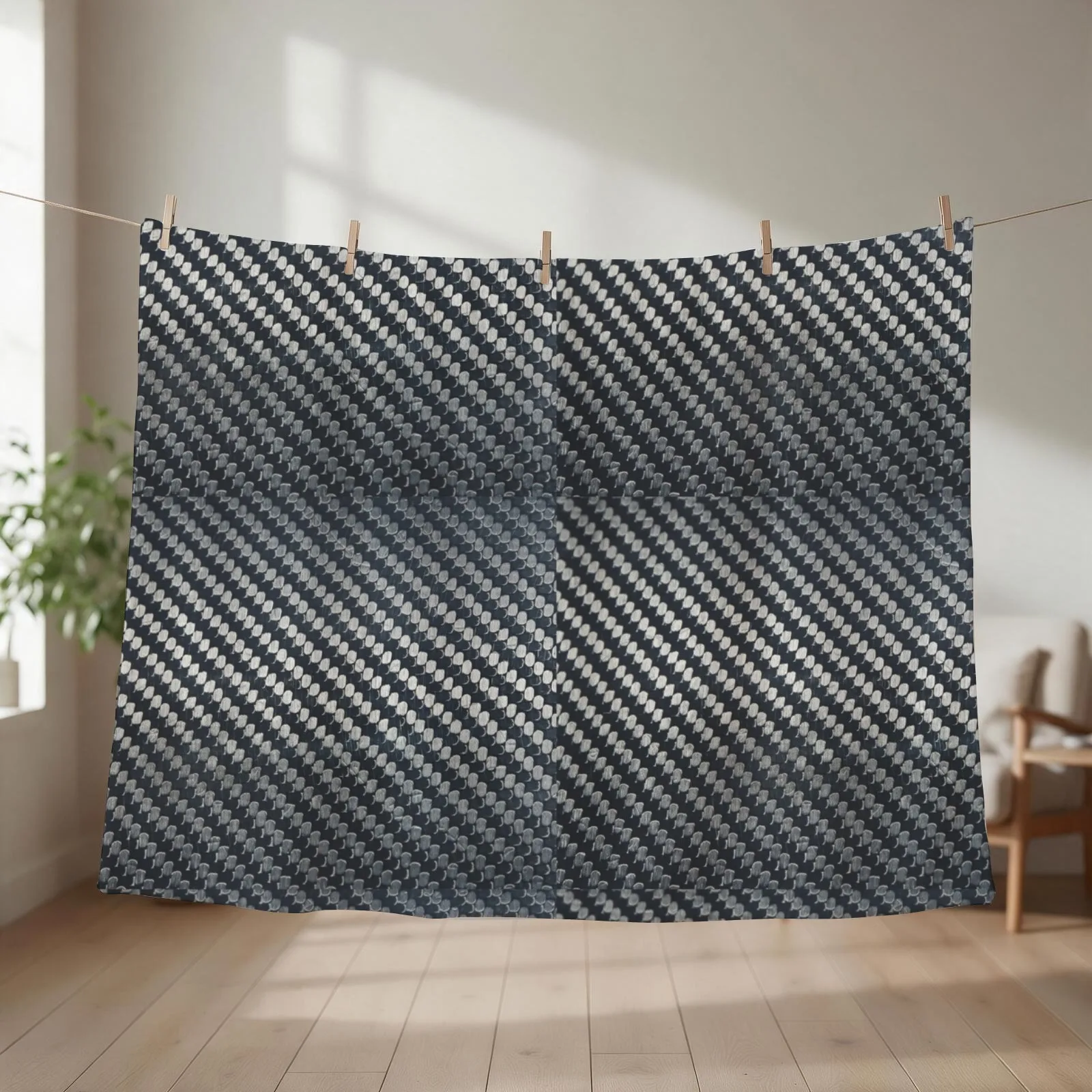 Carbon Fiber Throw Blanket couch cozy soft plush fuzzy picnic outdoor blanket