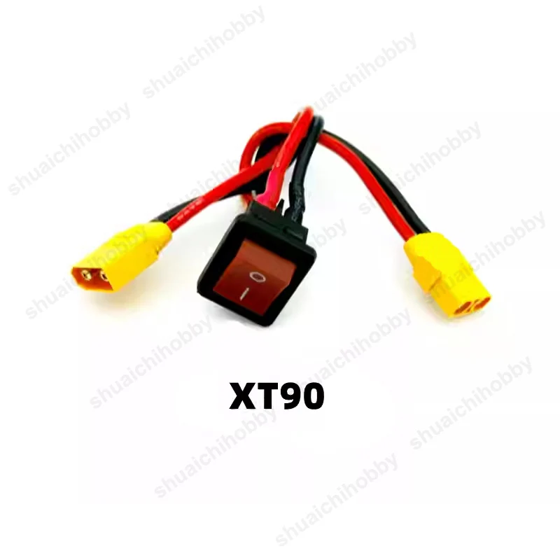 1PCS RC UAV Drone Modell Batterie ESC Netzschalter XT60 XT90 Stecker 50A Große Strom Hohe Last Elektronische schalter Länge 30cm