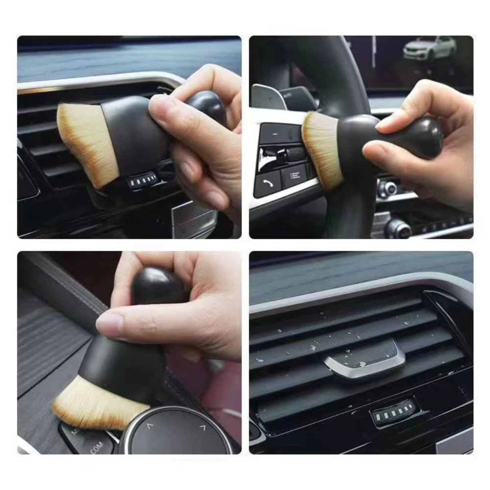 Car Vent Cleaning Soft Brush with Casing Car Interior Cleaning Tool Artificial Car Brush Car Crevice Dusting Car Detailing