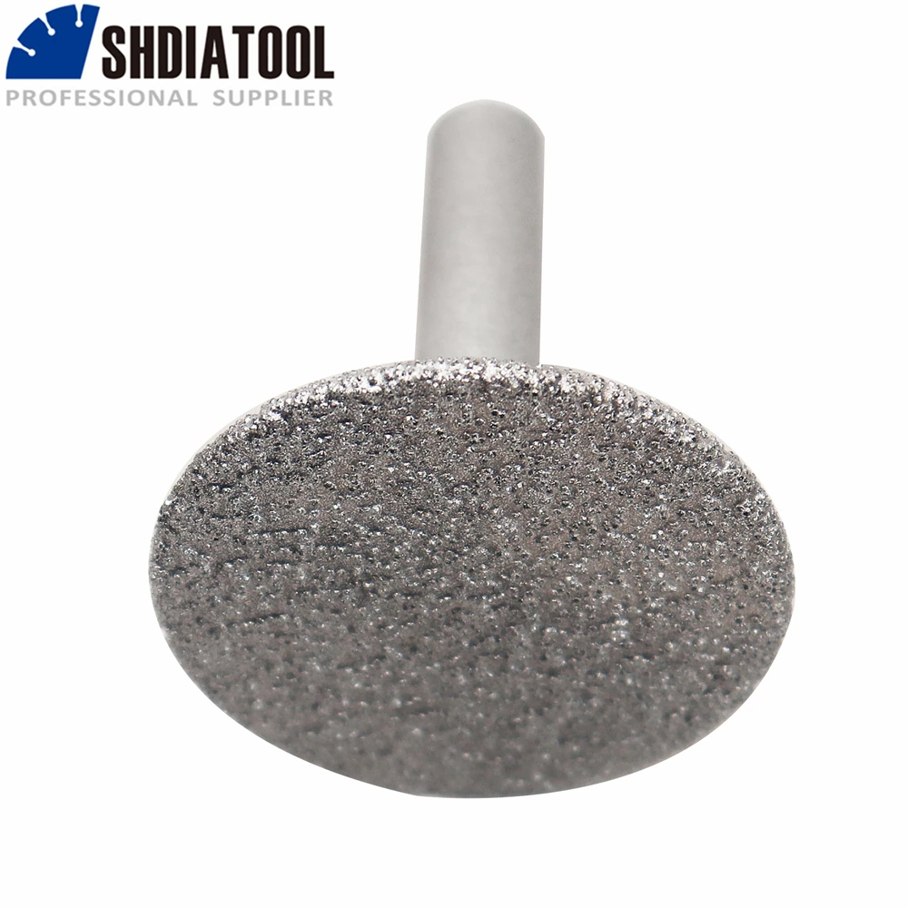 Shdiatool dia40mm vácuo soldadas discos de diamante com 8mm haste para corte de moagem e gravura disco de diamante para mármore granito