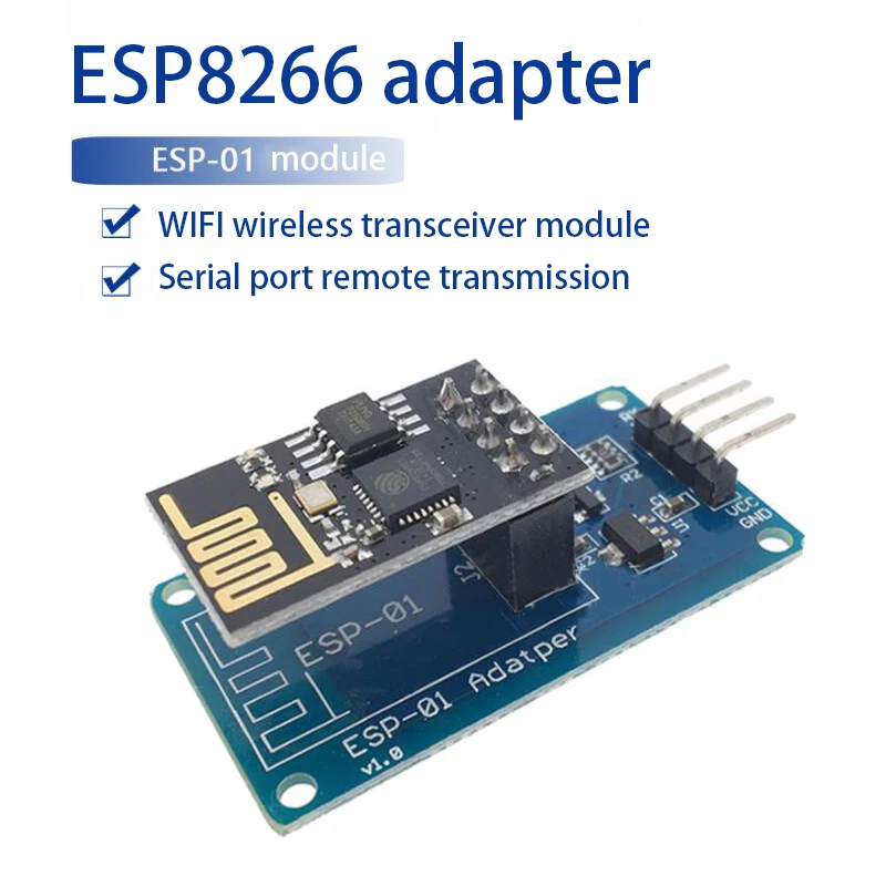 ESP8266 ESP-01 Serial WiFi Wireless Adapter Module 3.3V 5V Esp01 Breakout PCB Adapters Compatible For arduino