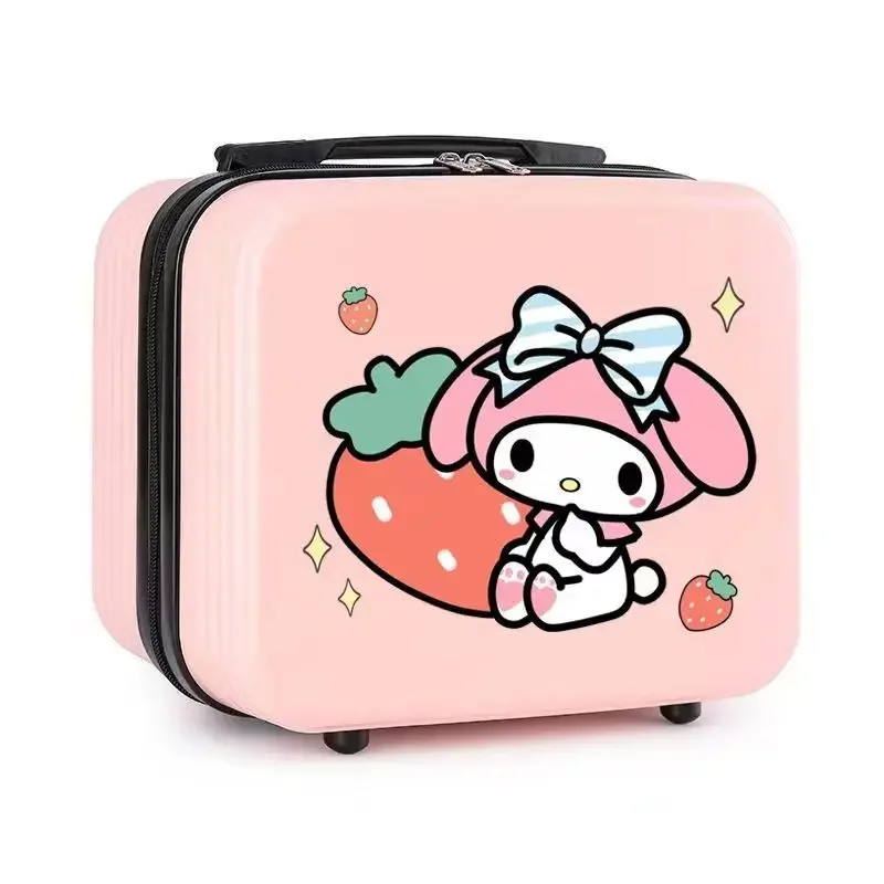 Cinnamoroll Anime Kawaii Sanrio Ins Storage valigia Cute Cartoon Kuromi My Melody Portable Cosmetic Box Bag regali per bambini