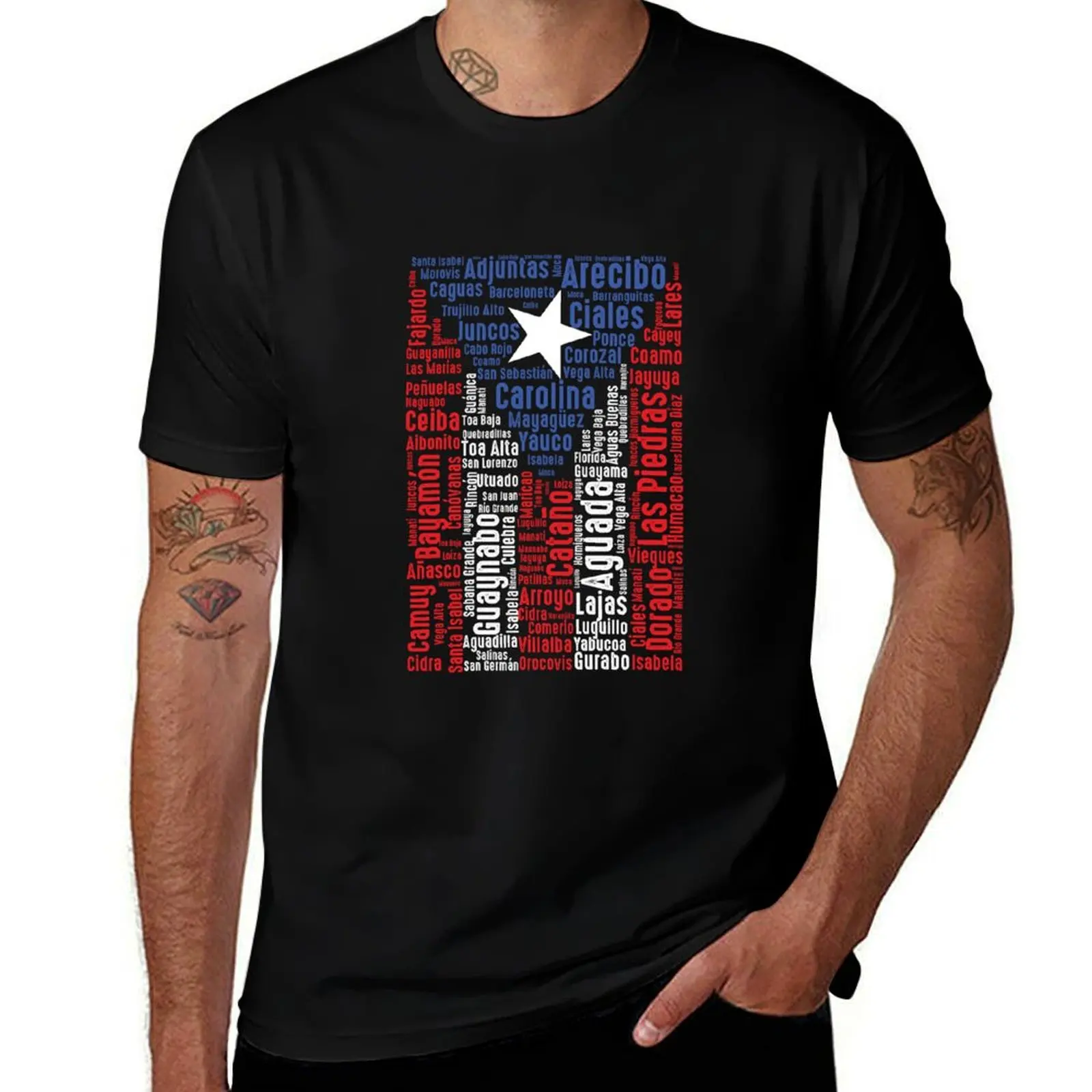 

Puerto Rico Flag Gift Patriotic Puerto Rican Cities Salsa T-Shirt man t shirt summer mens graphic t shirts T-Shirt