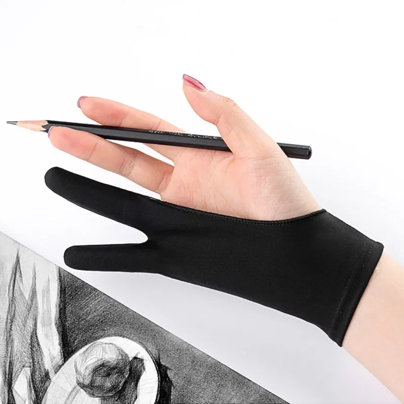 1Pc Professional Free Size Artist Drawing Glove for Huion Graphic Tablet Drawing Hot Sale Black Gloves Bulk Items Wholesale