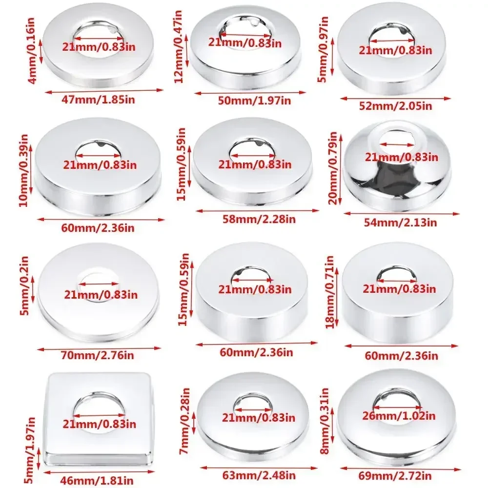 1 szt. Chromowana Osłona Dekoracyjna Kranu Ze Stali Nierdzewnej, Osłony Rur Ścienne, Kołnierz Ścienny, Osłona Dekoracyjna Kranu, Akcesoria do Kranów