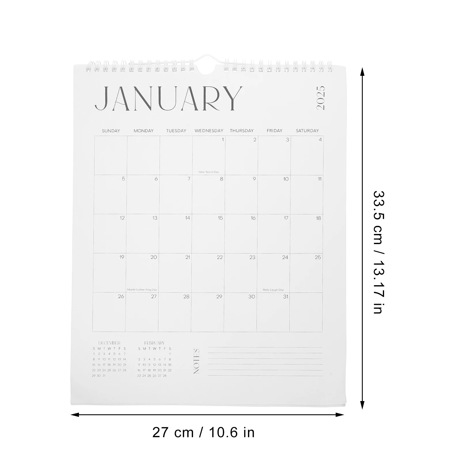 18 Months Wall Calendar 2025 2026 Large Fonts Coil Binding Monthly Hanging Classroom Office Decor Robust Paper Vertical Display - Image 2