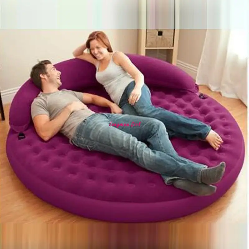 Modern Inflatable Big Sofa Bed For Travel Camping Portable Folding Round Bed For Adult Student Children Outdoor Garden Furniture