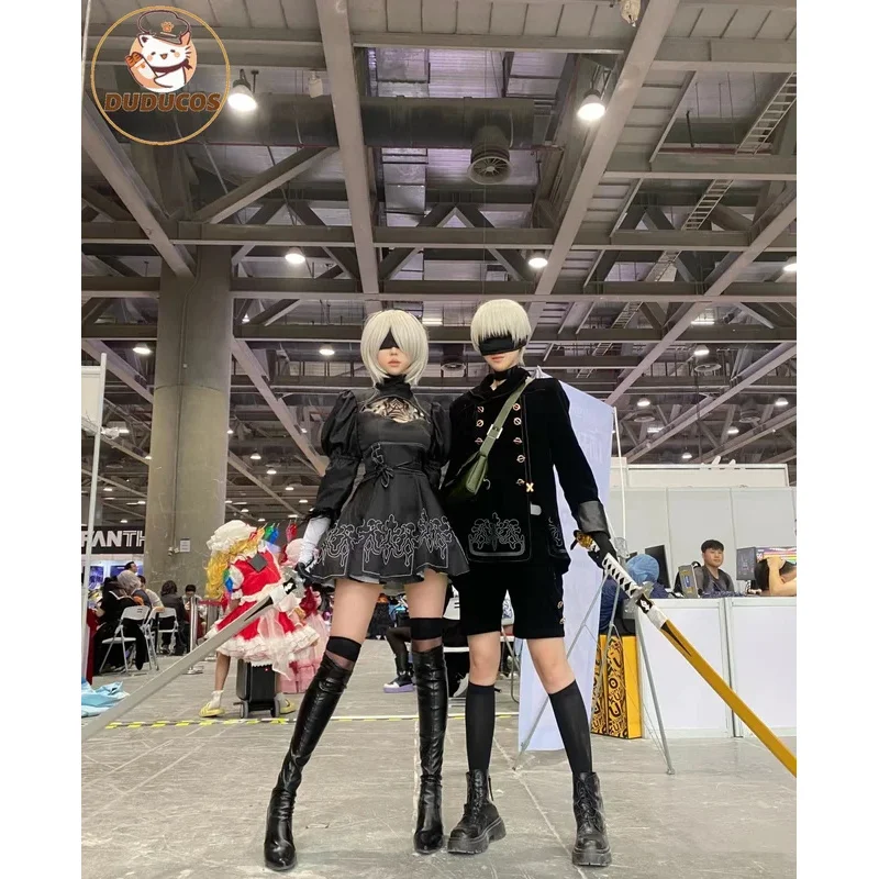 

NieRR: Automataa 9S Cosplay Costume Yorhaa 9S Cosplay Collab Series: No.9 Type S Black Outfit Halloween Costumes