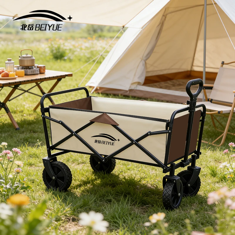 

Складная тележка BEIYUE белого цвета, усиленная, большой вместимости, для покупок, пляжа, улицы, портативная, многофункциональная