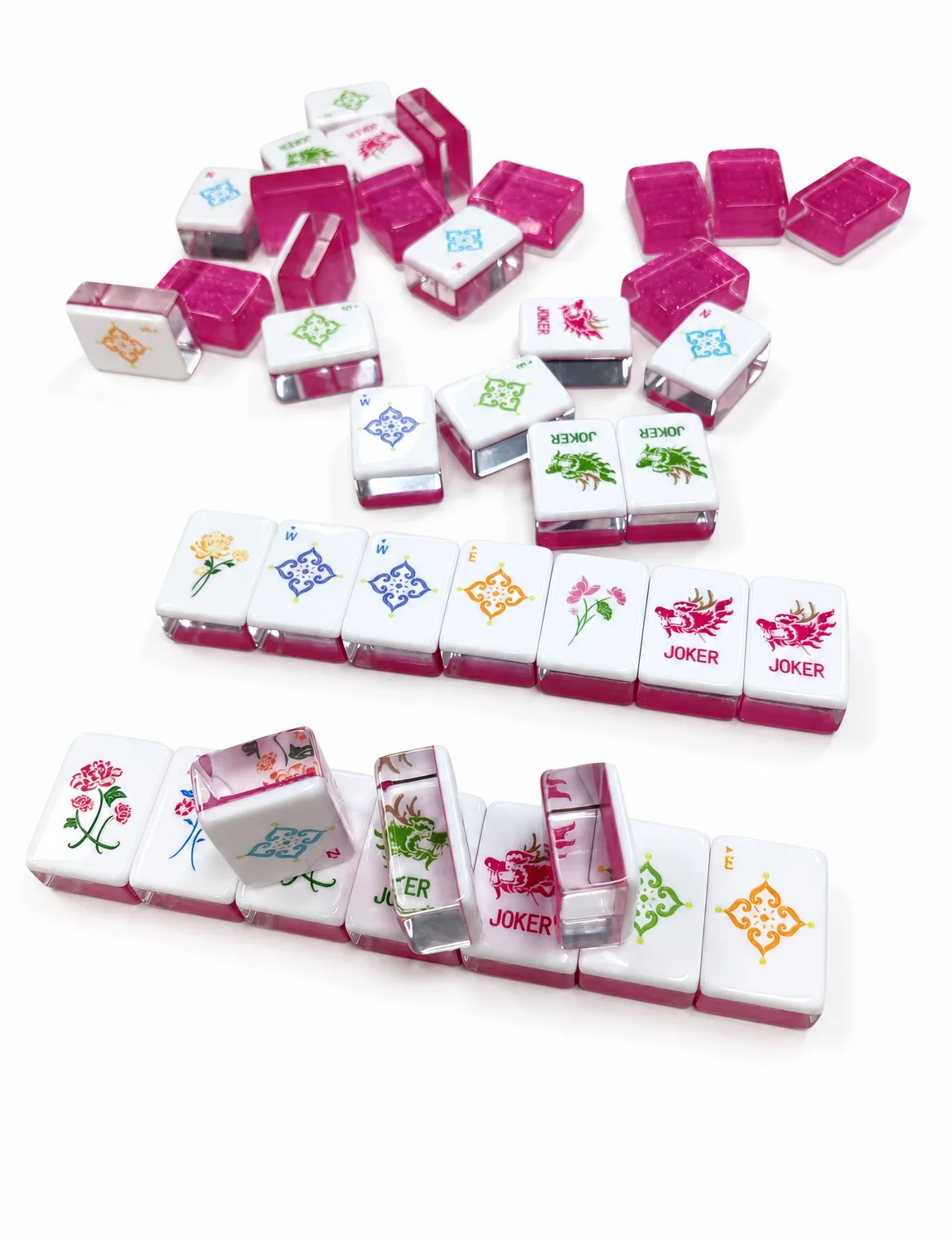 Luxury American Mahjong Set 160 Engraved Tiles Professional Mahjong Game Set for Sunday Game Party Gift