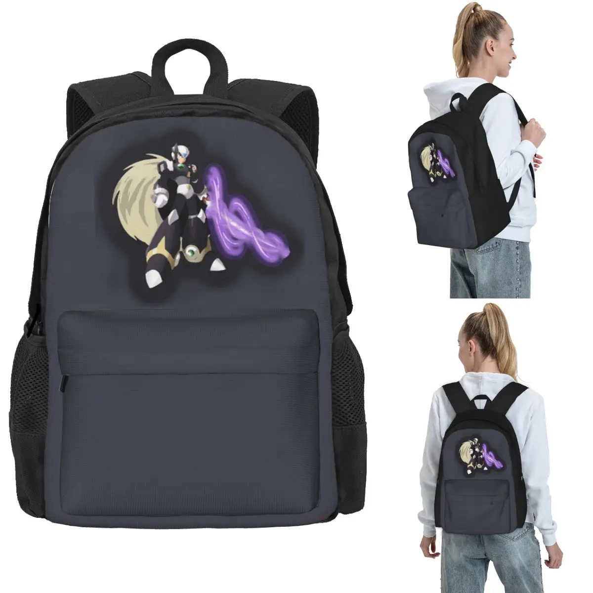

Black Armor Zero Oil Paint Backpack Hot Sale Daypack Large Capacity Kids BookBag School Bag Shoulder Bags for Men Women