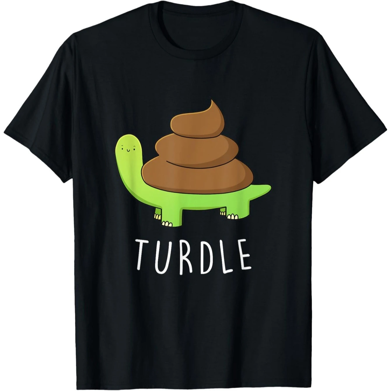

TURDLE Turtle Lover Poop Turd Pun Humor Gag T-Shirt 100% Cotton O-Neck Short Sleeve Summer Casual Mens T-shirt Streetwear