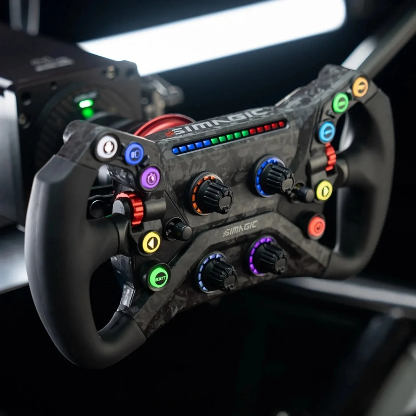 GT Neo Racing Simulator Game Steering Wheel Dual Clutch Direct Drive Disc New Carbon Fiber Composite