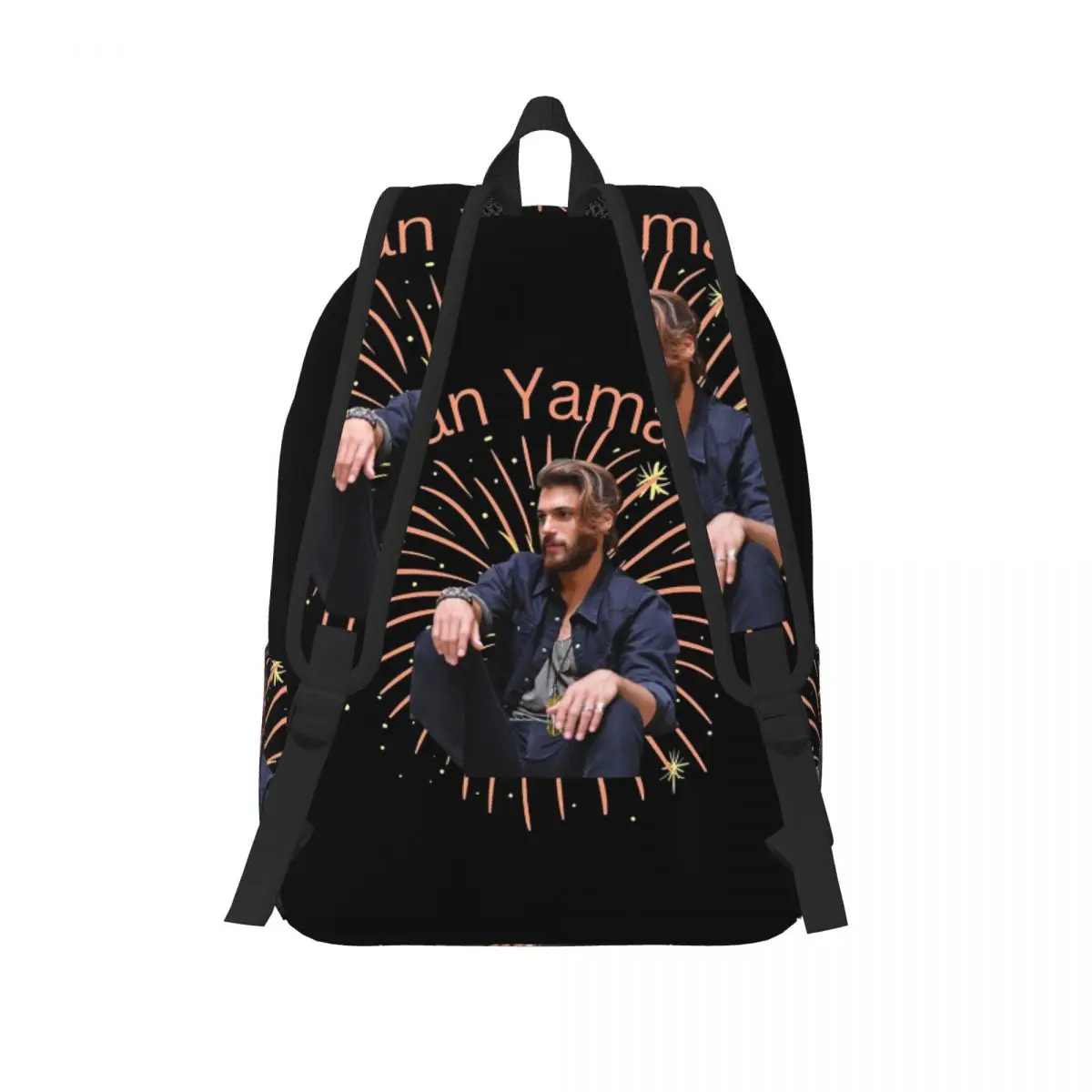 Can Yaman - Turkish Actors Student Backpack School Bag Hiking Travel Daypack for Men Women Fashion Bookbag Shoulder Bags