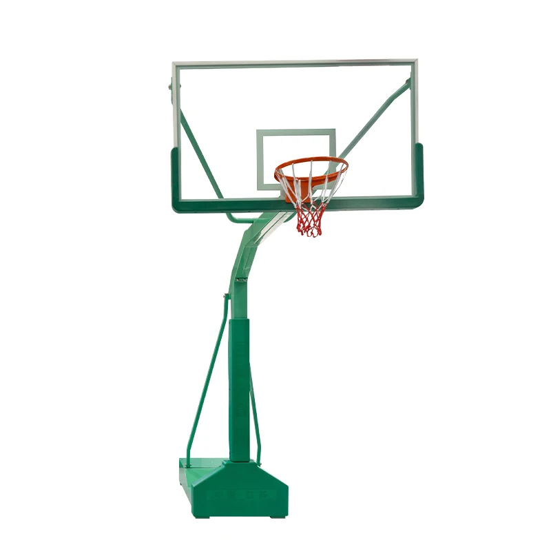 

Adjustable Basketball Training System with Thick Tempered Glass Hoop and Standpromote sales