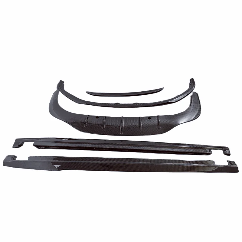 

12-16 For Bentley Continental GT 2 door version W12/ST style carbon fiber front bumper edge side skirts rear diffuser body kit