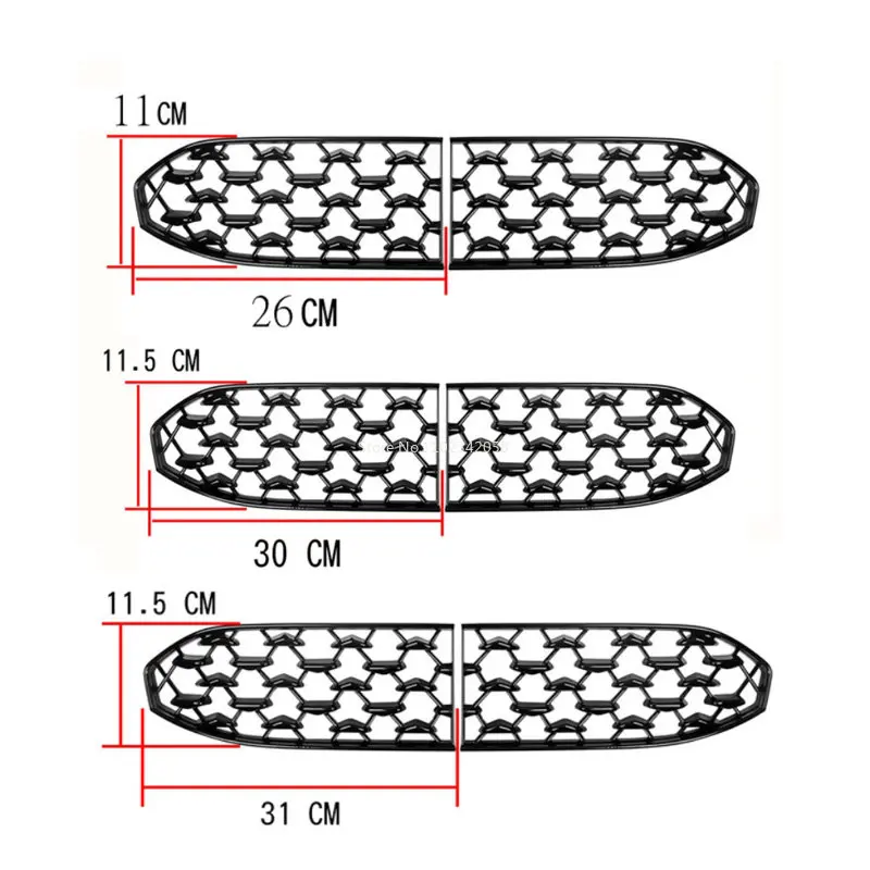 For Mazda CX-30 CX30 2022 2023 Front Lower Bumper Grill Grille Moulding Cover Front Bottom Middle Net Decoration accessories
