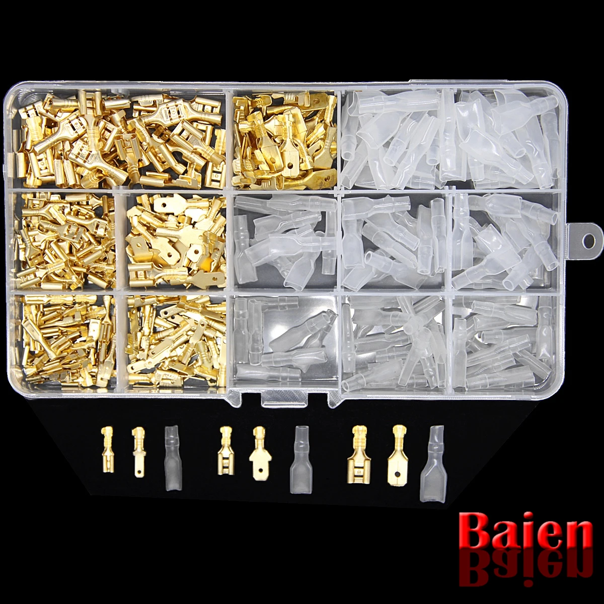 270PCS Insulated Male Female Wire Connector 2.8/4.8/6.3mm Electrical Wire Terminat Crimp Terminals Spade Connectors Assorted Kit