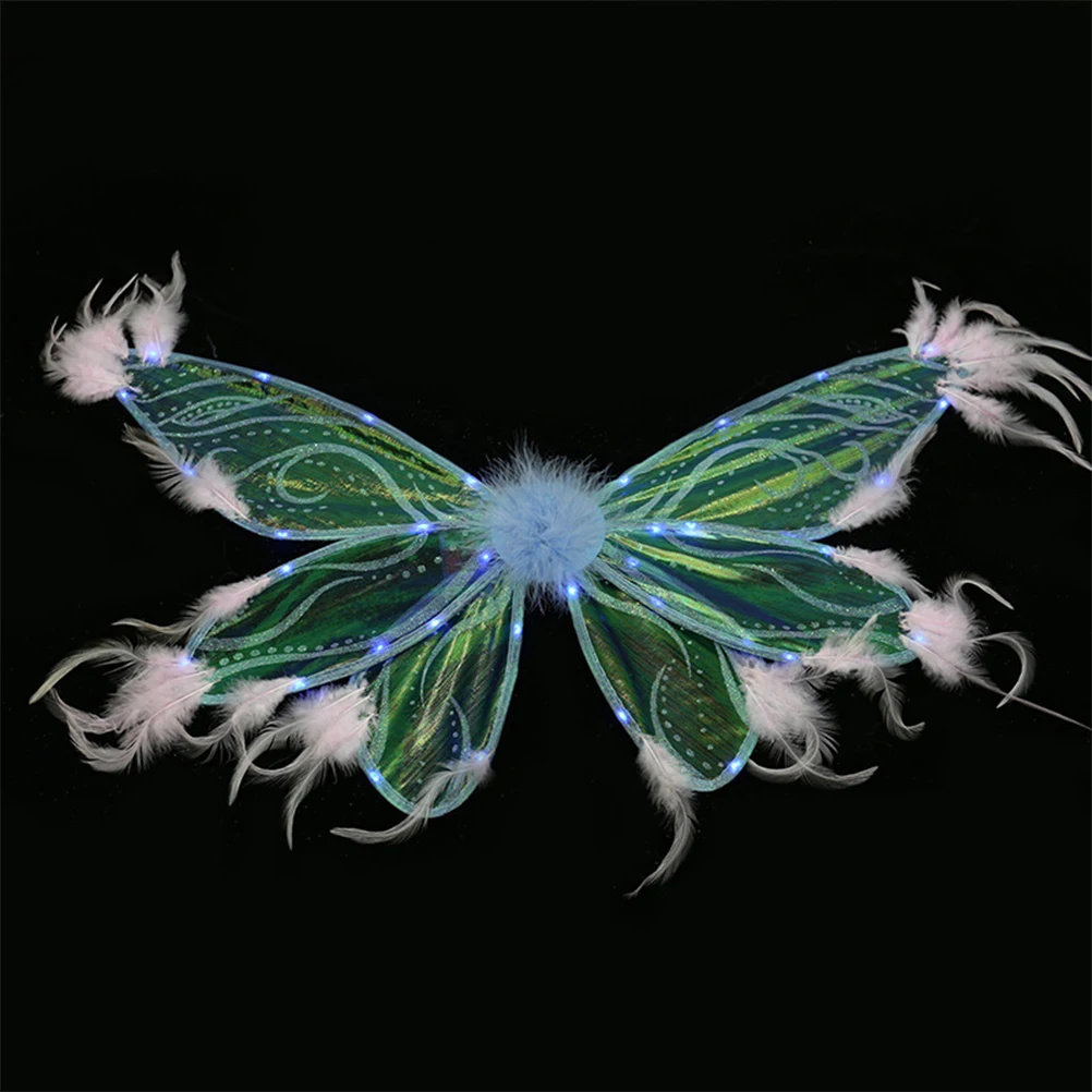 

Glowing Lightweight Cloth Prop 2 Straps Easy Wear Costume Party Masquerade Cosplay Decorative Child Wing