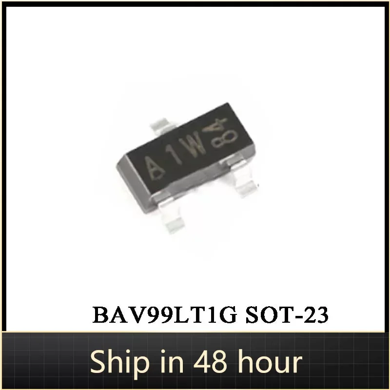 

100Pcs 100% New Original BAV99LT1G BAV99 Silkscreen A7 SOT-23 100V 215mA SMD Switch Diode IC Chip In Stock