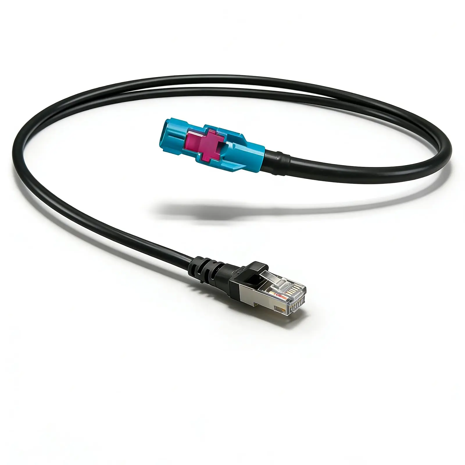 H-MTD Z Code to RJ45 Male Ethernet Cable, Compatible with Rosenberger E6K10A-1CAZ5-Z, 7.87in for Automotive Diagnostics