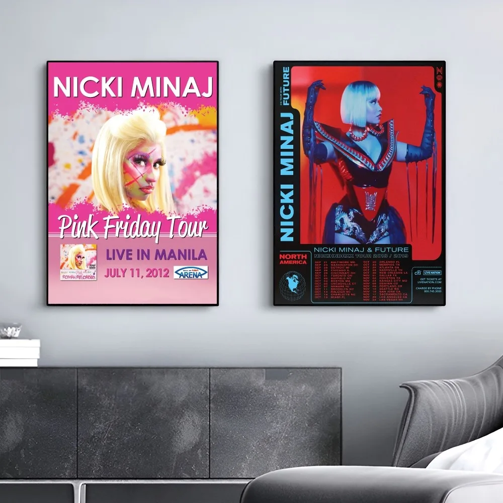 1pc Rapper N-nicki Minaj Poster Good Quality Prints And Posters Vintage Room Home Bar Cafe Decor Aesthetic Art Wall Painting