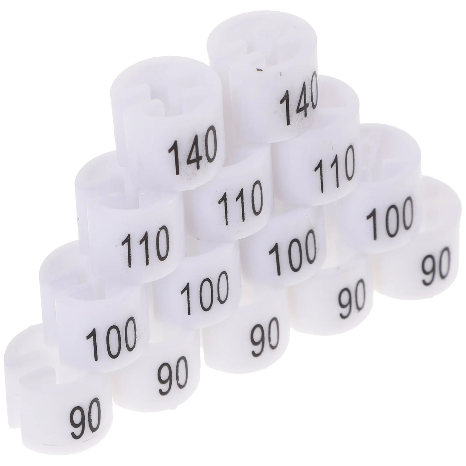 

100pcs Clothes Hanger Size Markers Plastic Number Tags Clear Coding Easy Identification Organize Store Efficiently Size