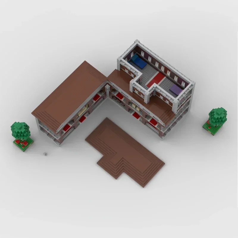 인기있는 게임 스트리트 뷰 모델 MOC 빌딩 브릭, 삼림 지대 저택 모듈러 기술 선물, 휴일 조립 어린이 장난감 세트