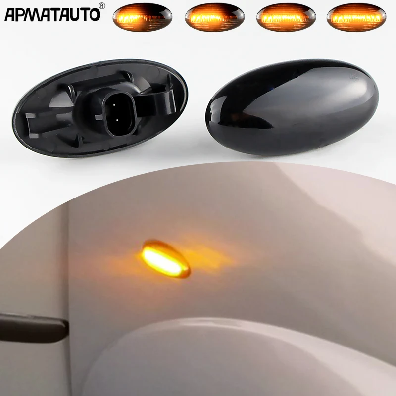 2PCS Led Dynamic Side Marker Lamp Turn Signal bulb Sequential Blinker Light For Mazda 2 3 5 6 GG GY MPS BT-50 MPV II Accessories