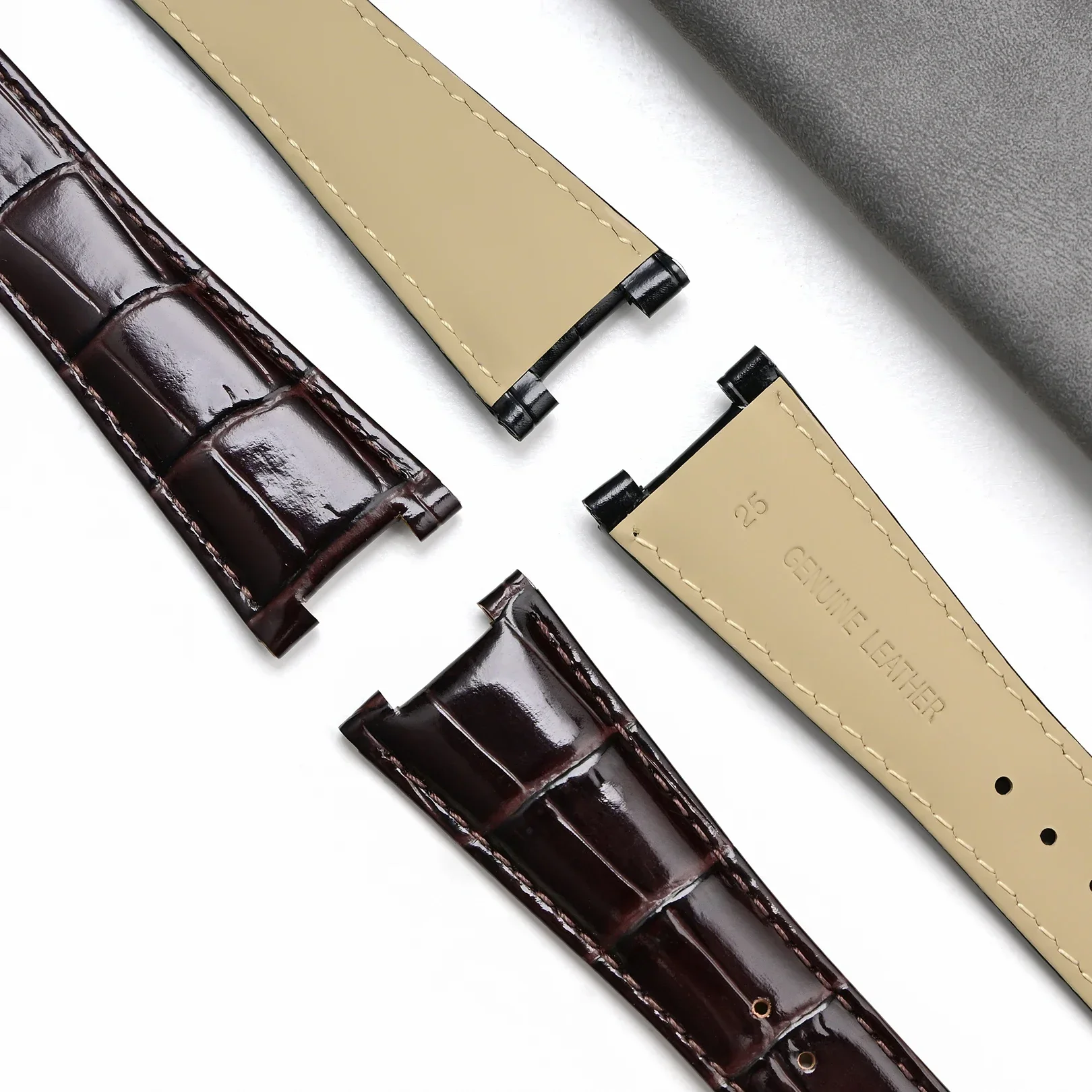 2025EST 13*25mm 14*25mm Cowhide Genuine Leather Strap for Omega Constellation 131.13/131.33 Concave Waterproof Sport Watch Band