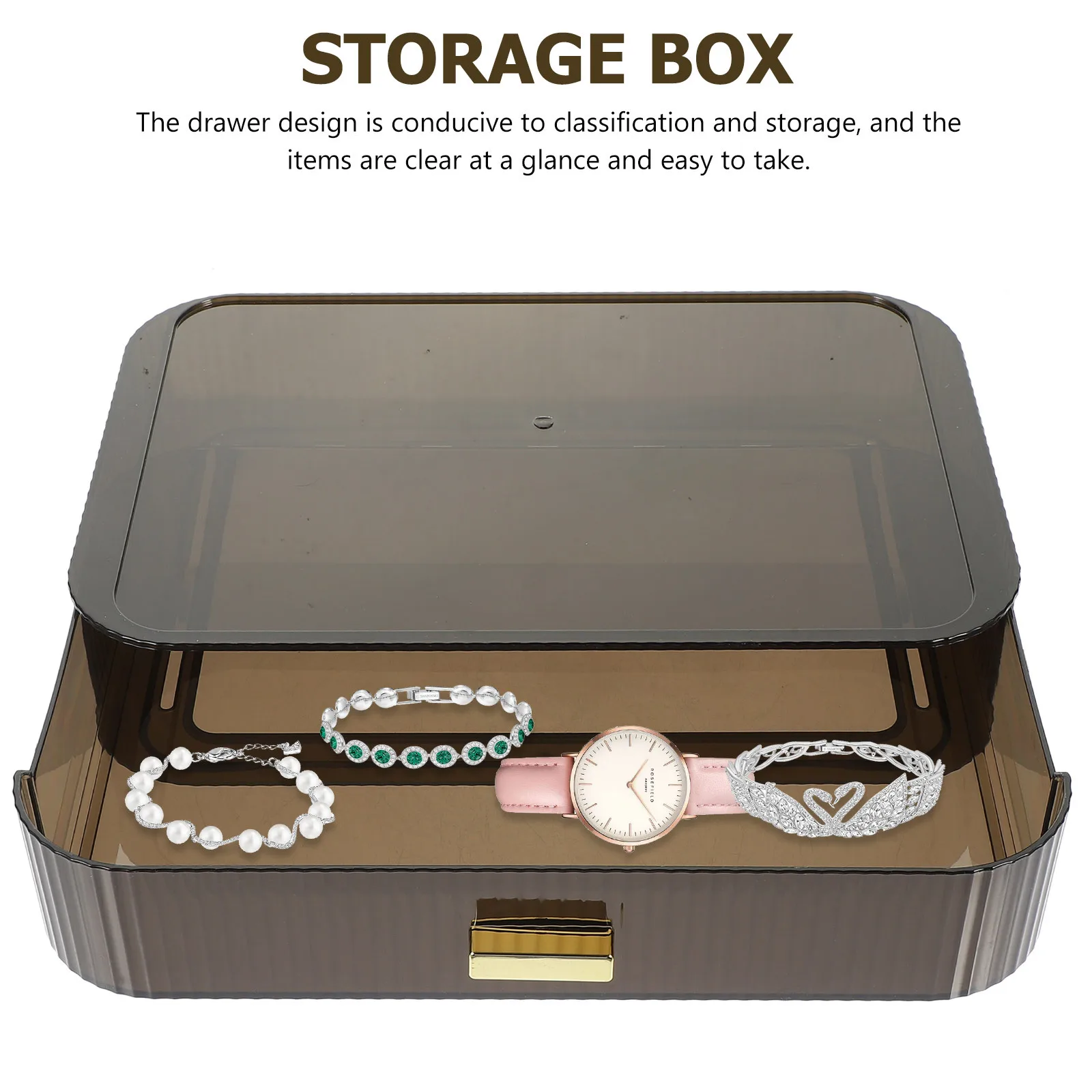 

Makeup Organizer Drawer Type Storage Box for Cosmetics and Skincare Products Desktop Organizer for Bedroom Bathroom Office Tidy