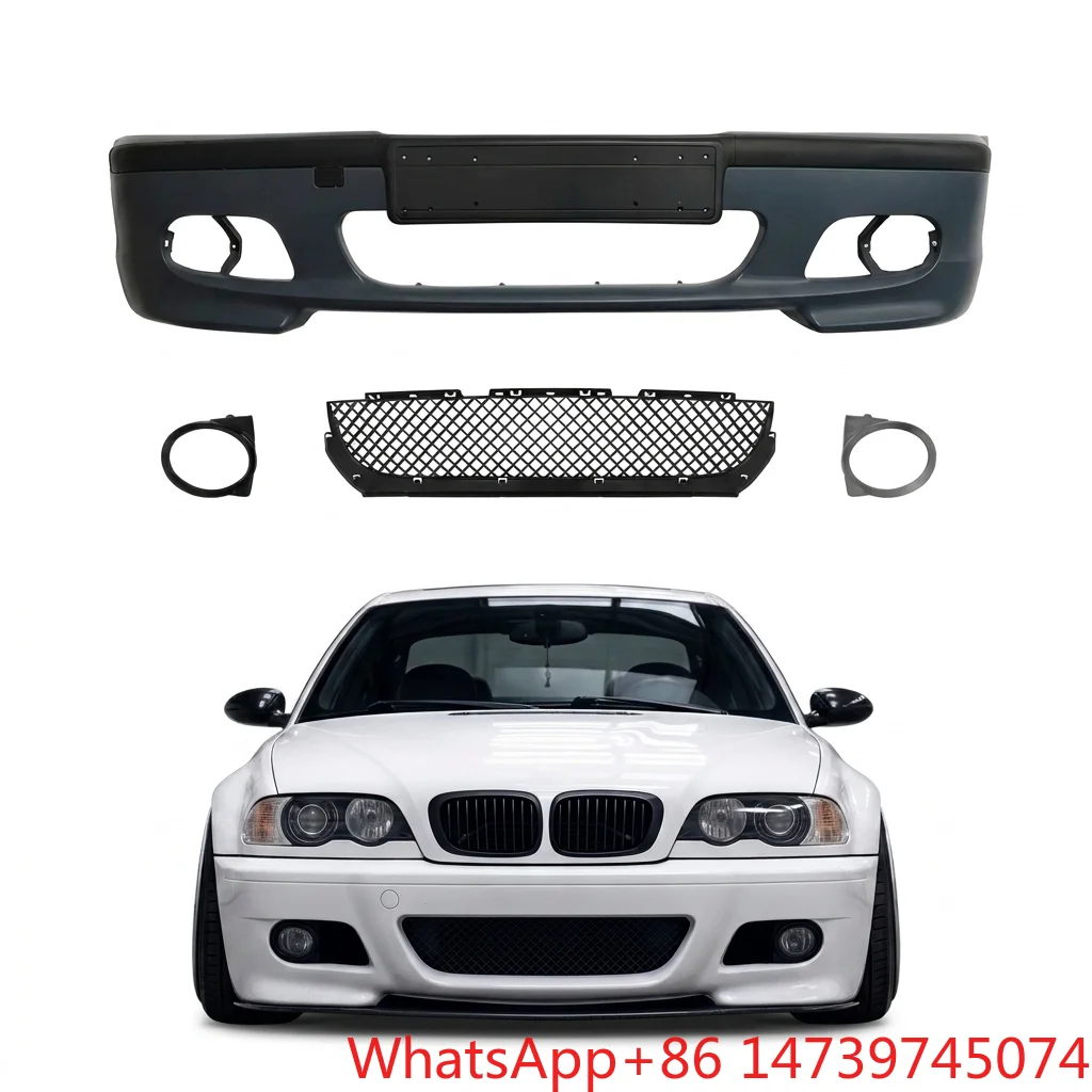 1999-2004 E46 3 Series M-Tech Style Body Kit, Front Rear Bumper Side Skirt Direct Fit Upgrade Parts