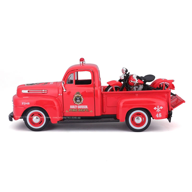 Maisto 1:24 Harley Davidson 1936 EL Knucklehead 1948 Ford F-1 Pickup die-cast precision Alloy car model classics collection gift