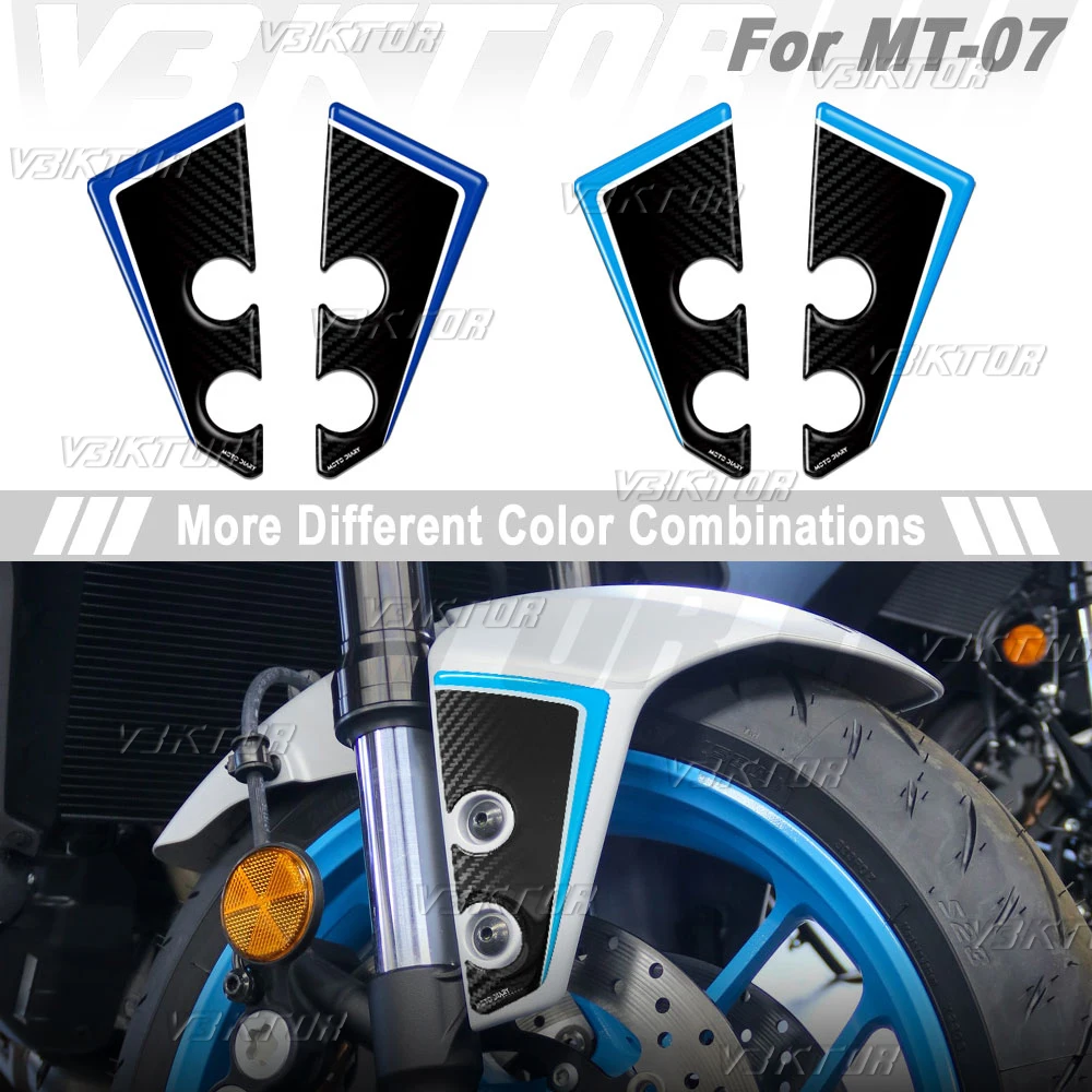 

3D Resin Motorcycle Front Fender Sticker Decals For Yamaha MT07 MT 07 MT-07 2025