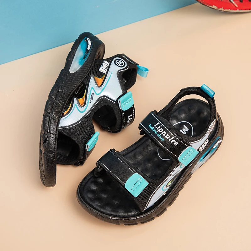 Baby coole Sommer mode lässig dickbesohlte schöne Kinder flach besohlte Kinder bequeme Sandalen runde Zehen Studenten täglich