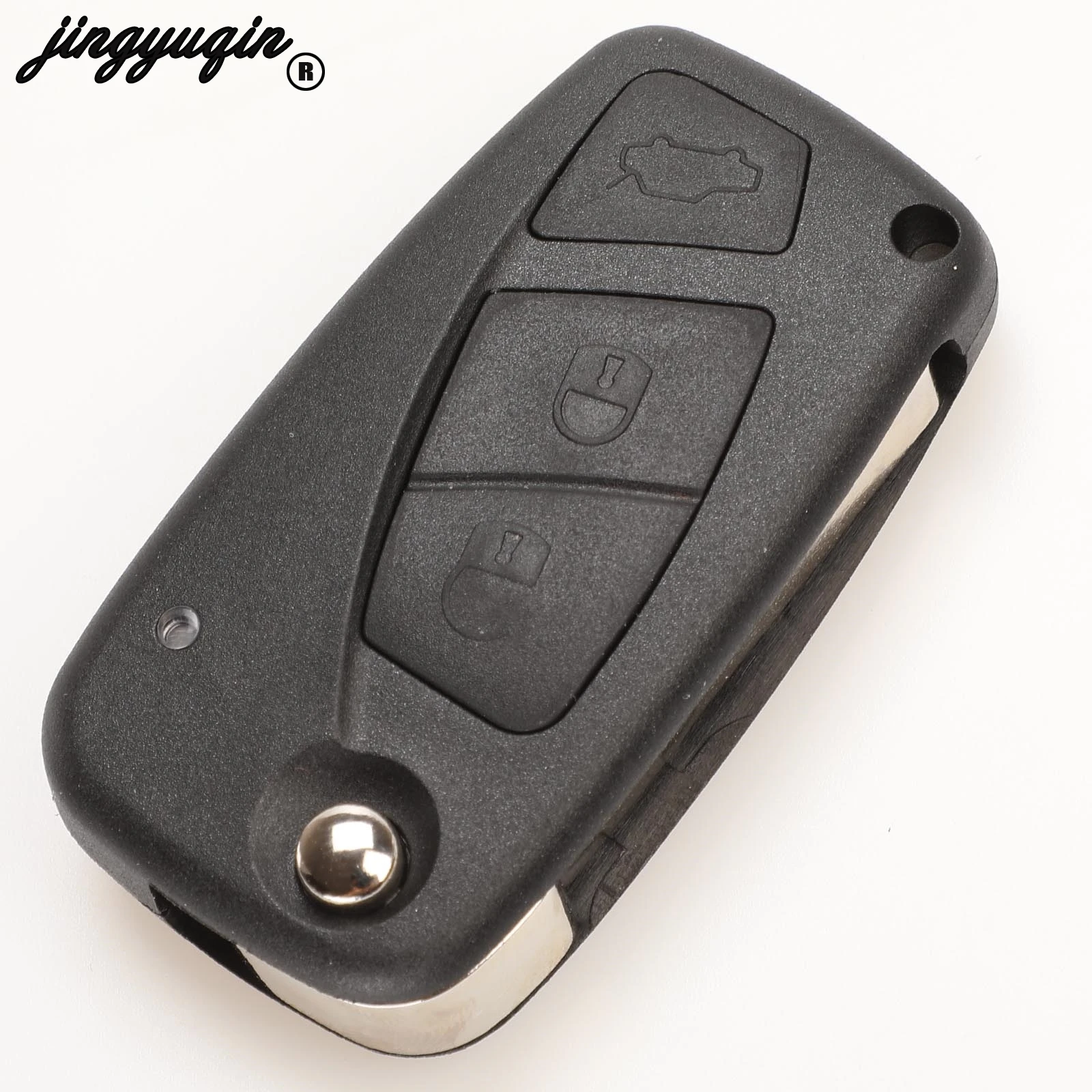 jingyuqin 2/3 przyciski Flip Remote Key Shell Case dla FIAT Punto 500 Ducato Stilo Panda Doblo Bravo Fob Pokrowiec na samochód SIP22 Blade